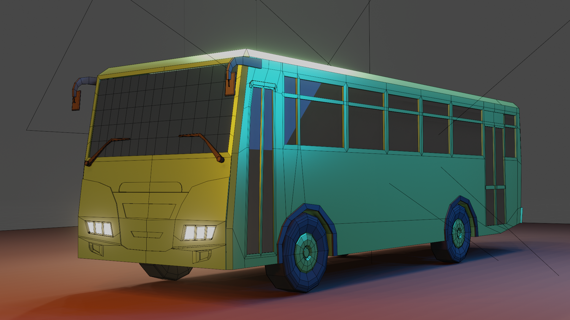 Low Poly Bus preview image 1